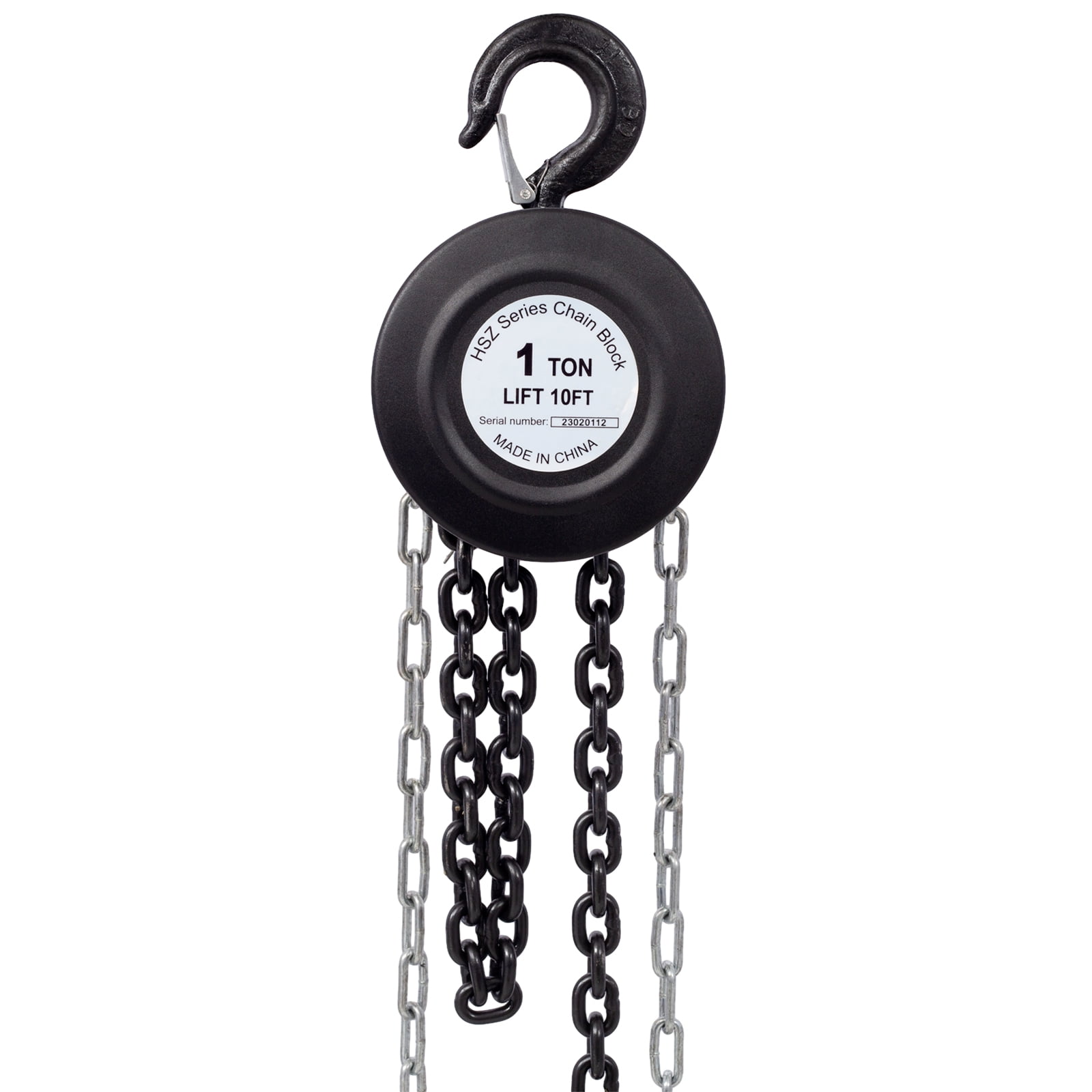 Rotating Hogs Chain Rall Chain hoist 2200lbs 1T capacity 10ft wIth 2 heavy duty hooks,Manual ...