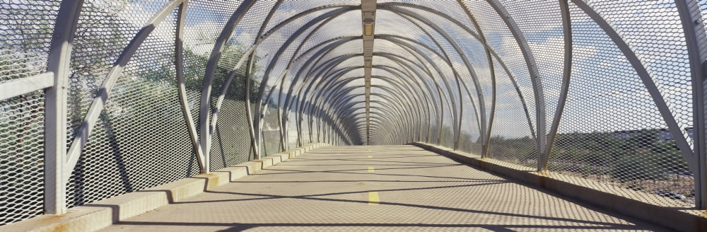 Chain-link fence covering a bridge Snake Bridge Tucson Arizona USA Canvas Art - Panoramic Images (36 x 12)