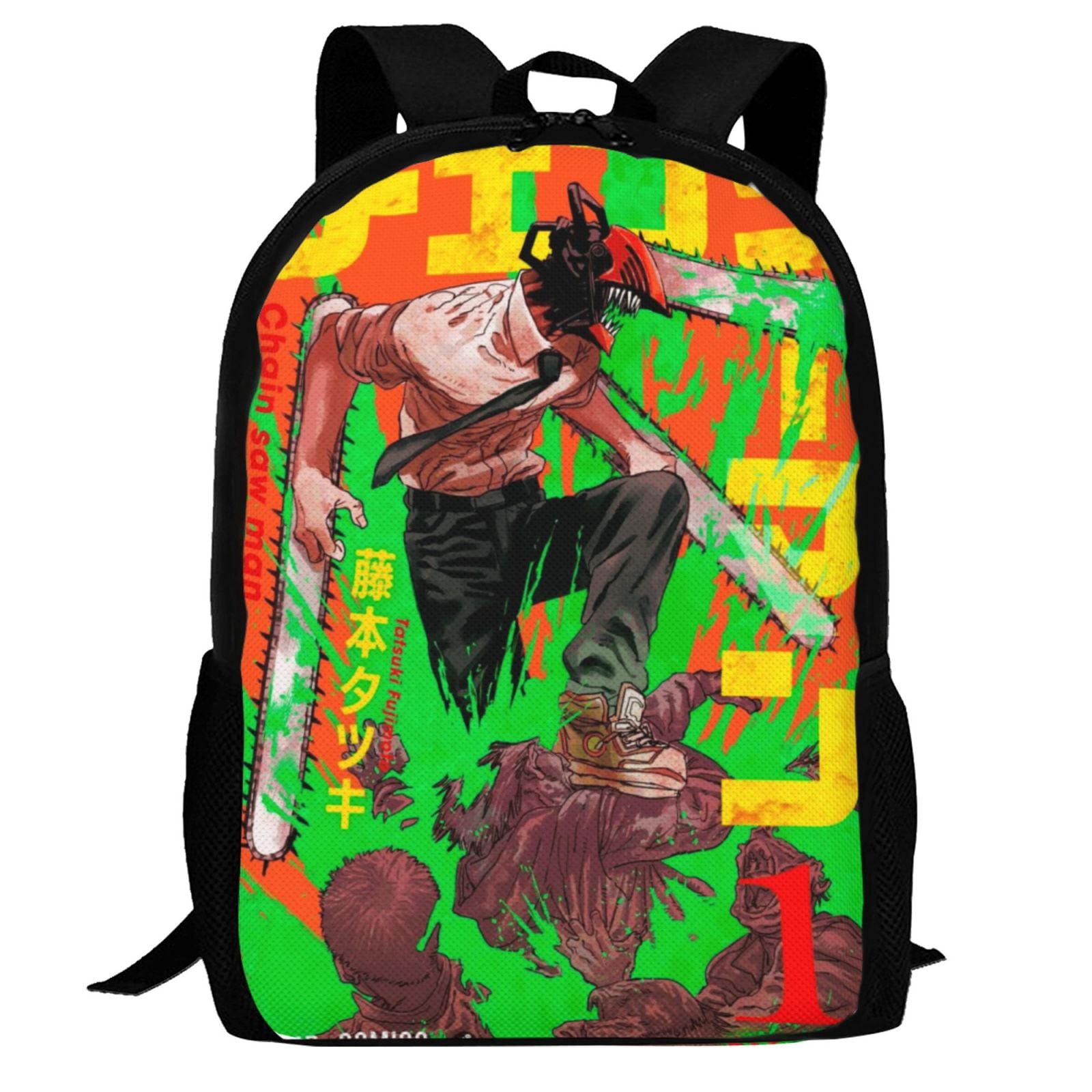 Chain-saw Anime Man Backpack 3D Print Lightweight Bookbag Casual Sport ...