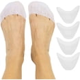 thumbnail image 1 of ChainPlus Silicone Gel Sock Pads - Toe Sleeves 2 Pair, Men, Women Big Toe Protection Cushion for Ball of Foot, Metatarsal, Ballet Pointe Cap, Morton's Neuroma,White, 1 of 7