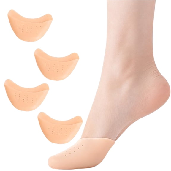 Triani Toe Pouches 4 PCS- Silicone Gel Sock Pads - Topper Cover Protector Sleeve - Men, Women Toe Protection Cushion for Ball of Foot, Metatarsal, Ballet Pointe Cap, Color 2
