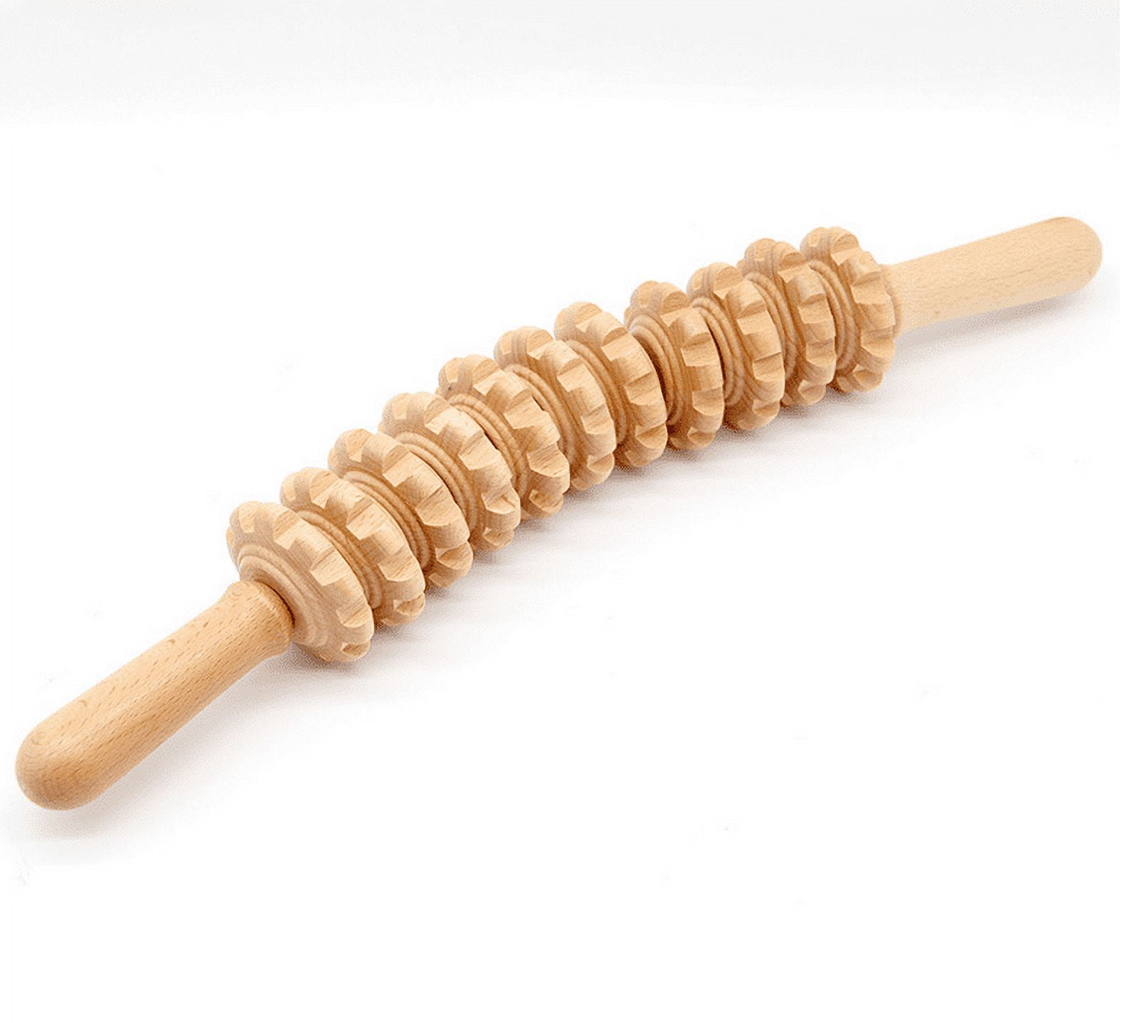 ChainPlus Wood Therapy Curved Roller for Maderoterapia, Lymphatic Drainage, Cellulite  Massage, and Massage Rolling, Natural Muscle Massage Stick Tool for Massage  and Relaxation 