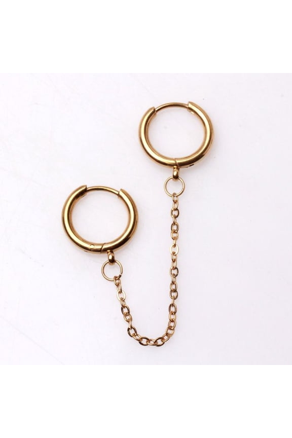 Chained Double Clicker Rings Cartilage Earring