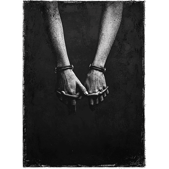 Chained Hands Decorative Painting/Canvas Art Suitable for Living Room Bedroom Office Study Gallery