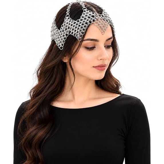 Pattern For Renaissance Hood Chainmail Headpiece for Women - Lightweight Aluminum Chain Mail Coif ...