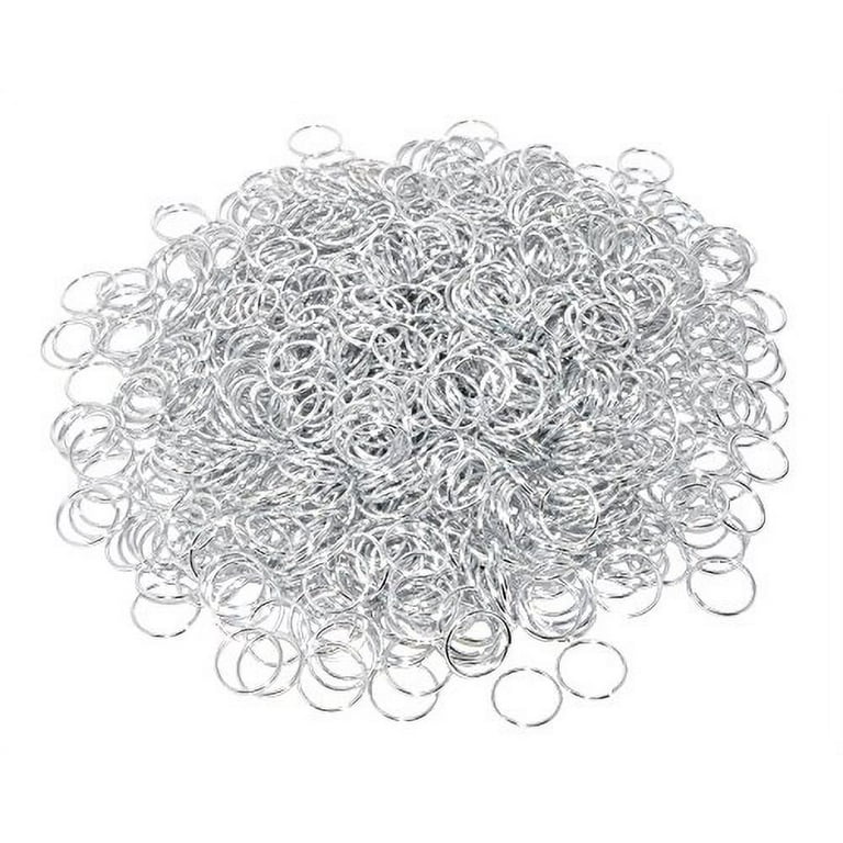 Chainmail Ring - Chain Maille Jump Ring - Open Aluminum Color Jump Ring Chain Mail Kit for Armor Scale Maille Necklace Jewelry Making Silver Tone 14