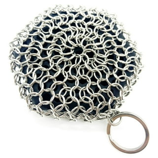 Mythrojan Chainmail Stainless Scrubber for Cast Iron Maintenance
