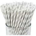 thumbnail image 1 of Triani 100 Biodegradable Paper Straws - Durable & Eco-Friendly in Stripes Straws - Gray Drinking Straws & Party Decoration Supplies, 1 of 8