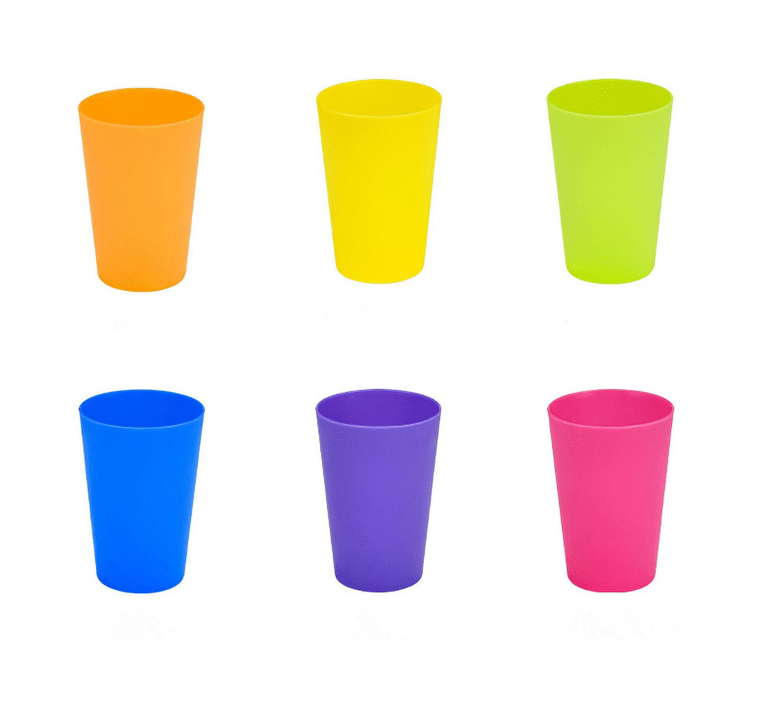 Chainplus Unbreakable Reusable Plastic Kids Cups, Assorted Colors, 5.6 oz Plastic Cups, Set of 12, Purple