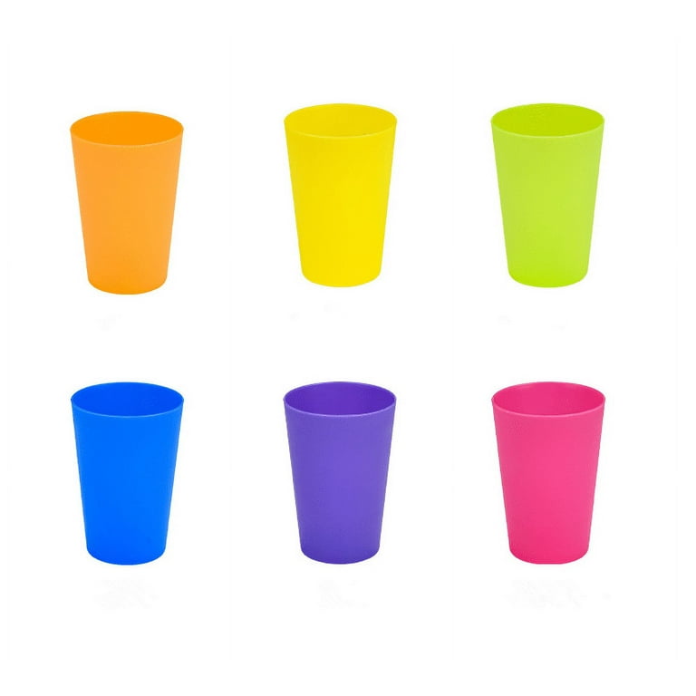 Chainplus 12 Pack 5.6oz Plastic Kids Cups,Unbreakable Reusable Plastic Cup,Toddler  Drinking Cup in Assorted Colors for Parties,School,BBQ,Cafe,Restaurant, Children,Adults 
