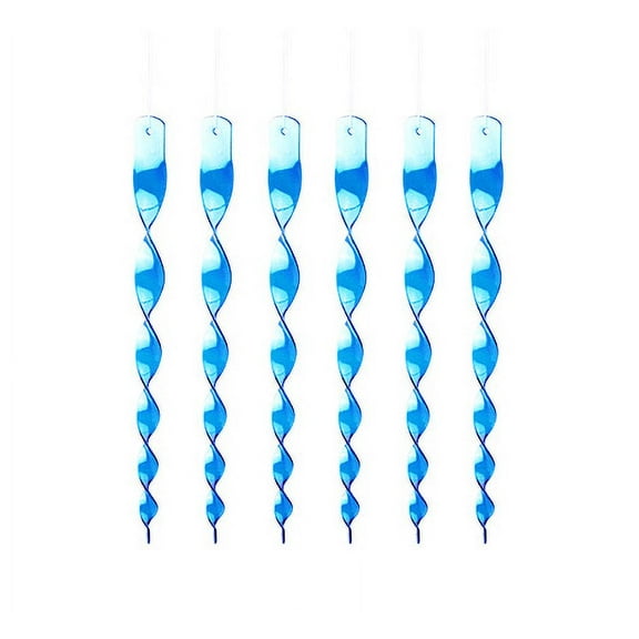 Chainplus 12 Pack Bird Repellent Reflective Scare Rods,Ornamental Spiral Deterrent Control Device, Effective Hanging Bird Repellent Devices to Keep Birds Away from Your House Window Garden