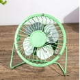thumbnail image 1 of Chainplus 4 Inch Small USB Desk Fan, Mini Quiet Fan with Metal Construction & Strong Airflow & 180°Adjustable Tilt Angle, Personal Cooling Fan for Desktop Office (Green), 1 of 7