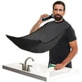 thumbnail image 1 of Chainplus Beard Hair Catcher, Beard Cape Apron for Shaving and Grooming with Suction Cups for Mirror, Black, 1 of 6