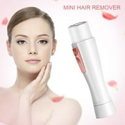 Triani Facial Hair Remover for Women, White/Rose Gold Electric Face Razor for Women with LED Light for Instant and Painless Hair Removal