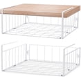thumbnail image 1 of Triani 2Pcs Under Cabinet Organizer Shelf Wire Rack Hanging Storage Baskets for Kitchen Pantry, White, 1 of 5