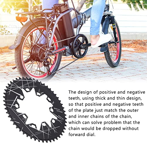 Chainring, 52T Round Oval Chainring 110 130 BCD Narrow Wide Single Chainring Aluminum Chainwheel for Mountain Road BMX Riding