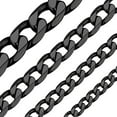 thumbnail image 1 of ChainsHouse Mens Necklaces Cuban Link Chain Black Necklace for Men Stainless Steel 6mm Chunky Chains Hiphop Men Jewelry Gift, 24 inches, 1 of 7