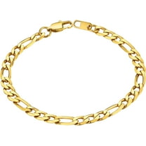 ChainsHouse Gold Bracelets for Women/Men,Figaro Link Chain Charm Bracelet Bangles Wrist Bracelets for Gift Jewelry 3/5/6/7/8/9/13 MM, 6.3"/7.5"/8.3"/9"(Box)
