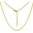 thumbnail image 1 of ChainsHouse 14K Gold Plated 2mm Thin Chain Necklaces for Women Dainty Necklace for Pendant 18"-30" Length Birthday Christmas Anniversary Jewelry Gift, 1 of 8