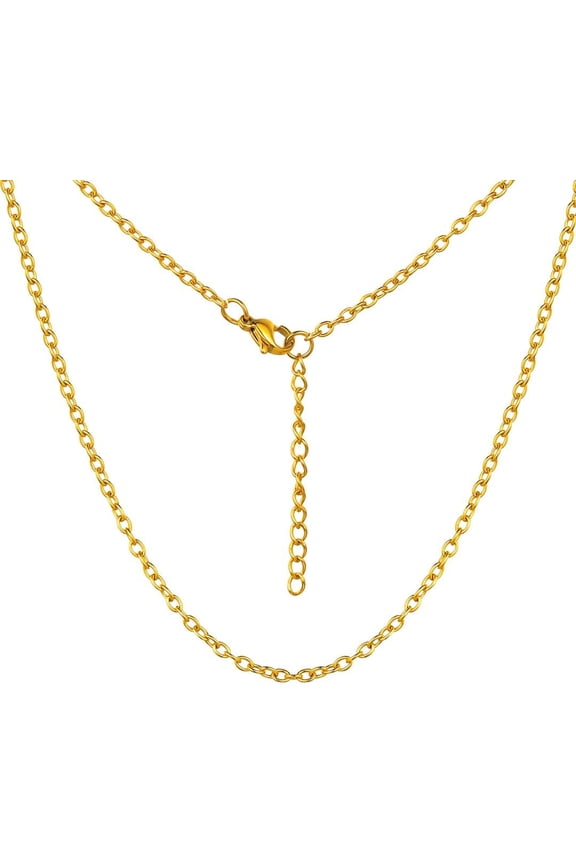 14K Gold Plated 2mm Thin Chain Necklaces for Women Dainty Necklace for Pendant 18"-30" Length Birthday Christmas Anniversary Jewelry Gift