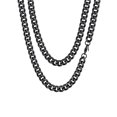 thumbnail image 1 of ChainsHouse 9mm Black Cuban Link Chain Necklace for Men Stainless Steel Chunky Chains Hiphop Choker Necklaces Mens Jewelry Gift, 20 Inches, 1 of 8