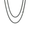thumbnail image 1 of ChainsHouse 3mm Black Cuban Link Chain Necklace for Men Stainless Steel Chunky Chains Hiphop Choker Necklaces Mens Jewelry Gift, 28 Inches, 1 of 9