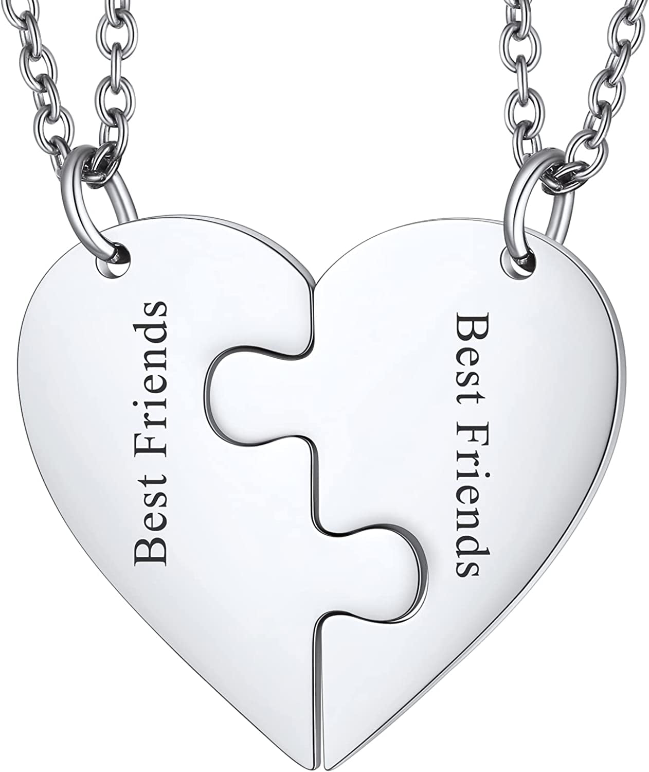 PESOENTH BFF Best Friend Necklace For 2 3 4 5,Friendship Jewelry For Women  Girls Gift,Matching Heart Best Friends Forever Pendant Necklaces Set  Birthday for Friendship BBF, No Gemstone: Buy Online at Best
