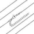 thumbnail image 1 of ChainsHouse 1.0mm Thin Stainless Steel Snake Chain Necklaces for Women Men Silver Lobster Clasp 18"-30" Jewelry Gift, 1 of 9