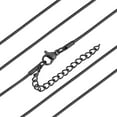 thumbnail image 1 of ChainsHouse 1.0mm Thin Black Snake Chain Necklaces for Women Men Silver Lobster Clasp 18"-30" Jewelry Gift, 1 of 11