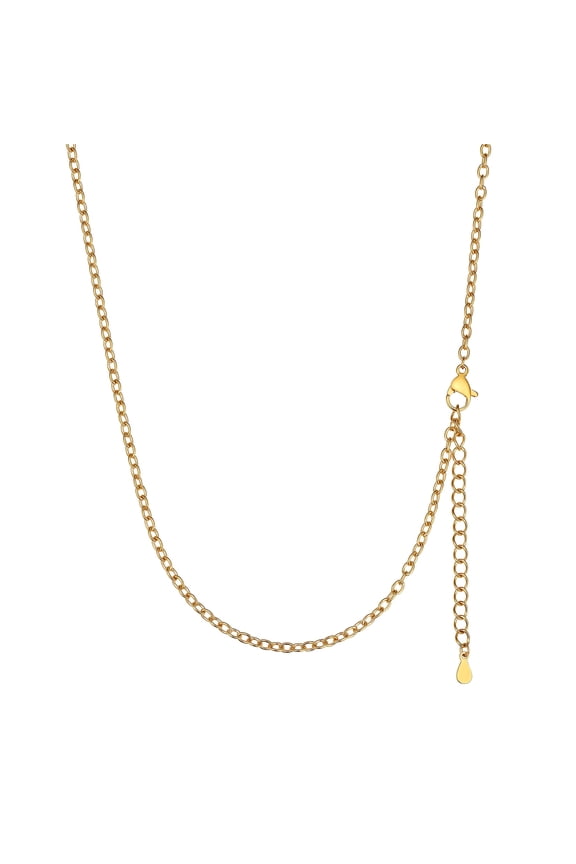 2mm Thin Women Rolo Cable Chain for Pendants Stainless Steel Chain Necklace 18"-30"