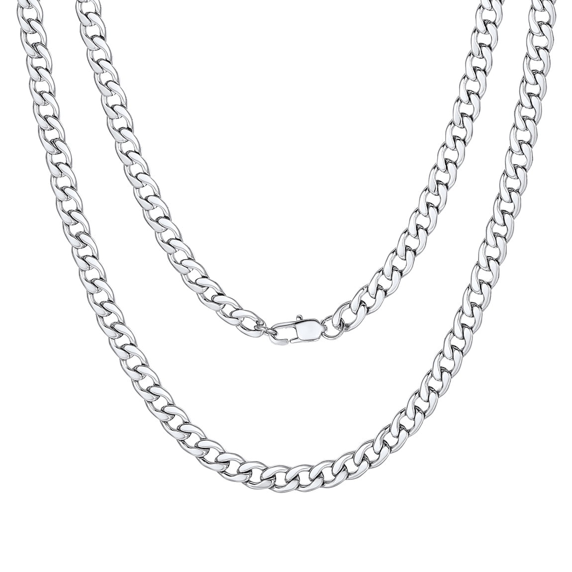 Fashion Frill Men's Jewellery Silver Chain For Boys Elegant Stainless Steel  Necklace Silver Chain Double Coated Chains For Men Neck Chain Necklace Boys 22  Inches : Amazon.in: Fashion