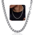 thumbnail image 1 of ChainsProMax 8mm Box Link Chain Necklace Stainless Steel Chain for Men Jewelry Gifts for Birthday Christmas Everyday Wear, 1 of 8