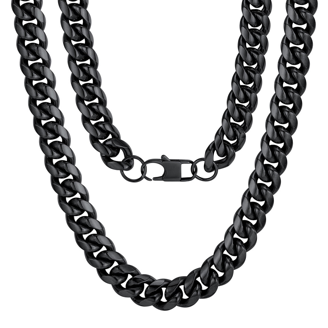 ChainsProMax Black Chain Men 20 inch 14MM Chunky Chain Clasp Necklace Mens  Gifts 