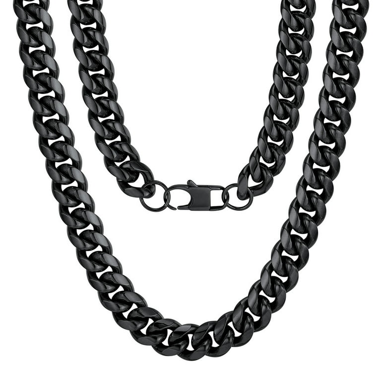 Chainspromax Black Chain Men 20 inch 14mm Chunky Chain Clasp Necklace Mens Gifts, Men's, Size: One Size