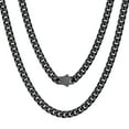 thumbnail image 1 of ChainsProMax Black Chain for Men 20inch Mens Chain Necklaces Cuban Chain Men's Stainless Steel Necklace, 1 of 8