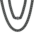 ChainsProMax Black Chains 18inch Necklace Chain for Men Choker Chain Mens Stainless Steel