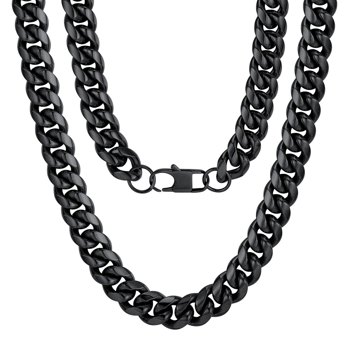 Black metal long chain discount