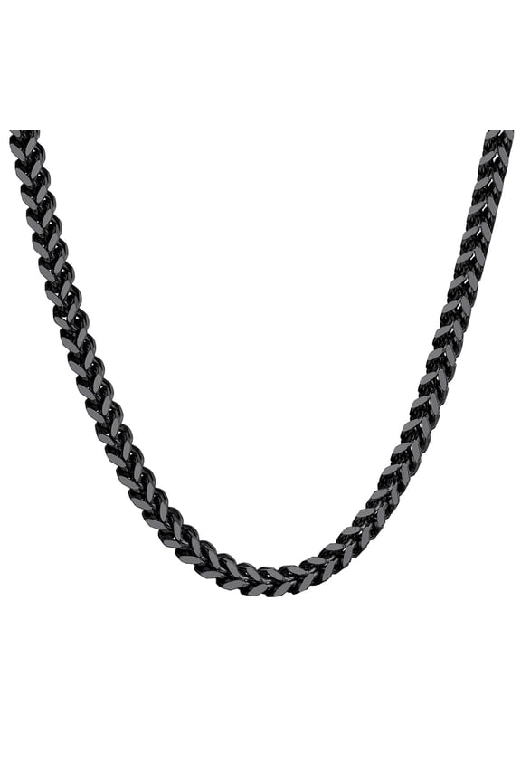 Black Necklace for Men 3mm 20inch Rapper Franco Chain