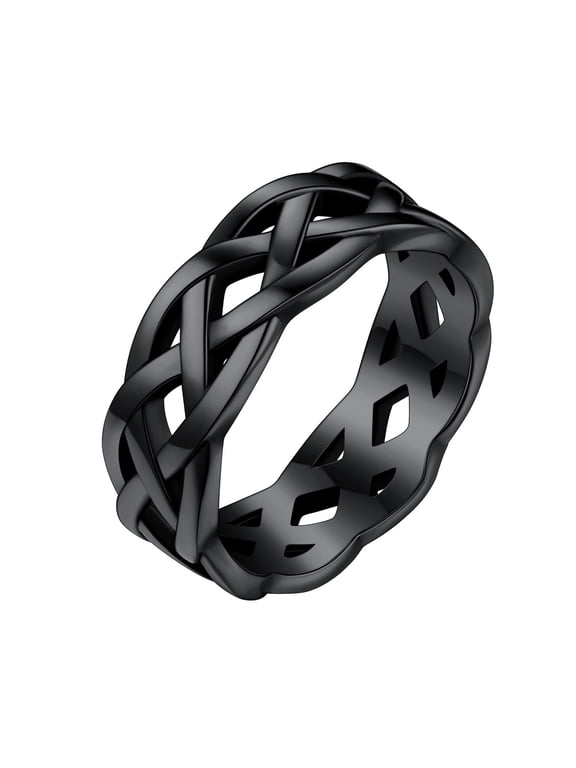 Black Rings for Men Promise Rings Size 14 Viking Engagement Rings