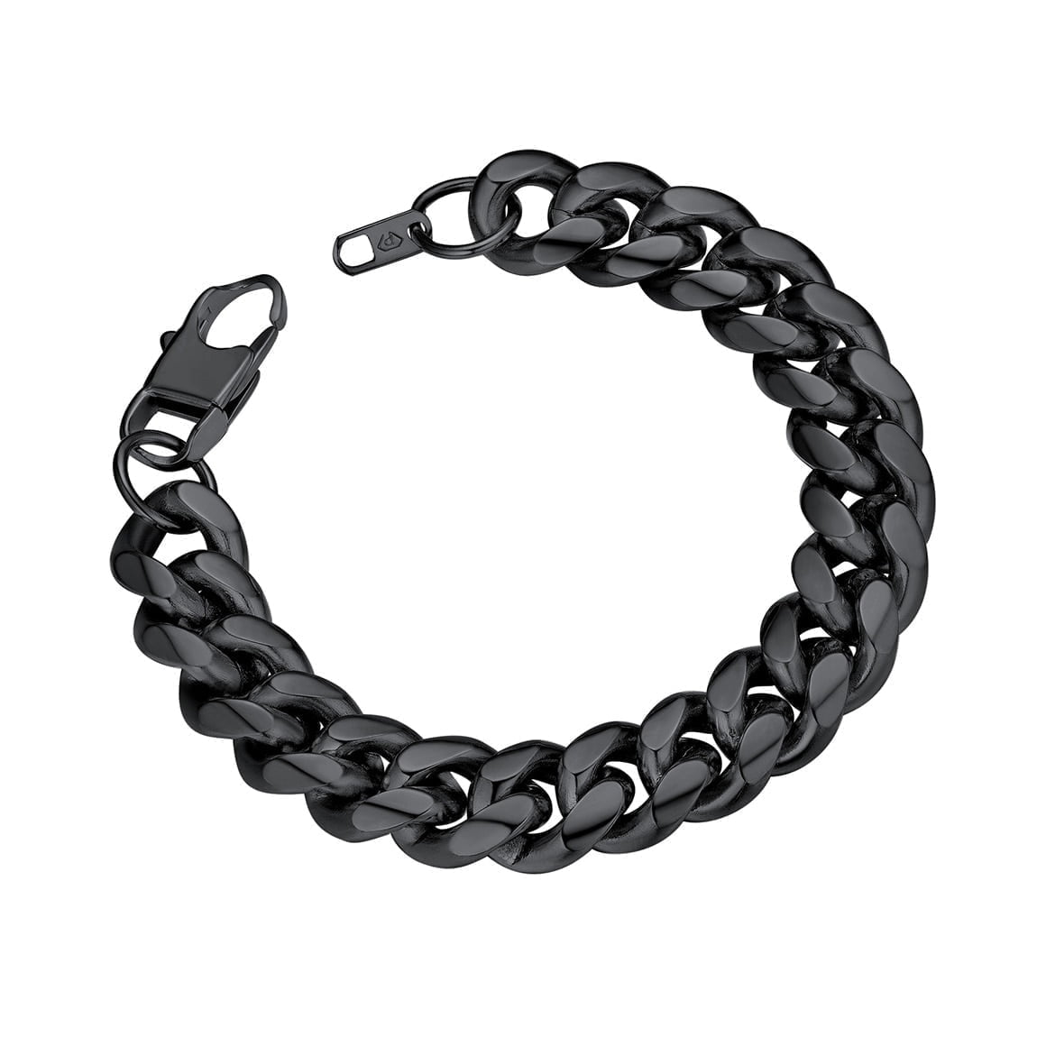 ChainsProMax Men's Black Stainless Steel Bike Chain Bracelet