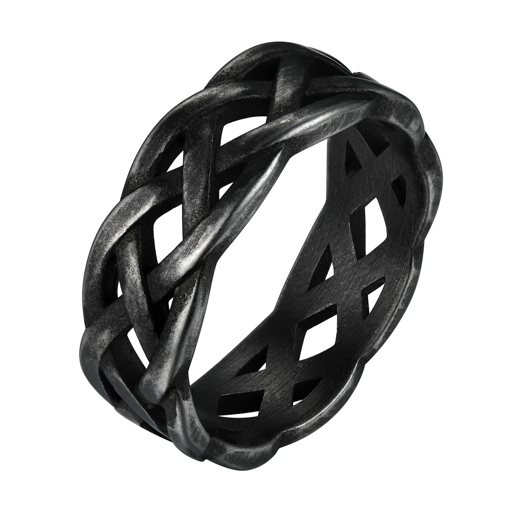 ChainsProMax Celtic Jewelry for Men Size 12 Stainless Steel Endless Knot  Ring Vintage Punk Rings