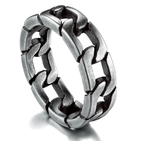 ChainsProMax Chain Rings for Women Size 8 Stainless Steel Mens Chain Ring
