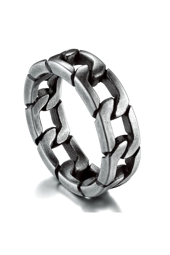 Chain Rings for Women Size 8 Stainless Steel Mens Chain Ring