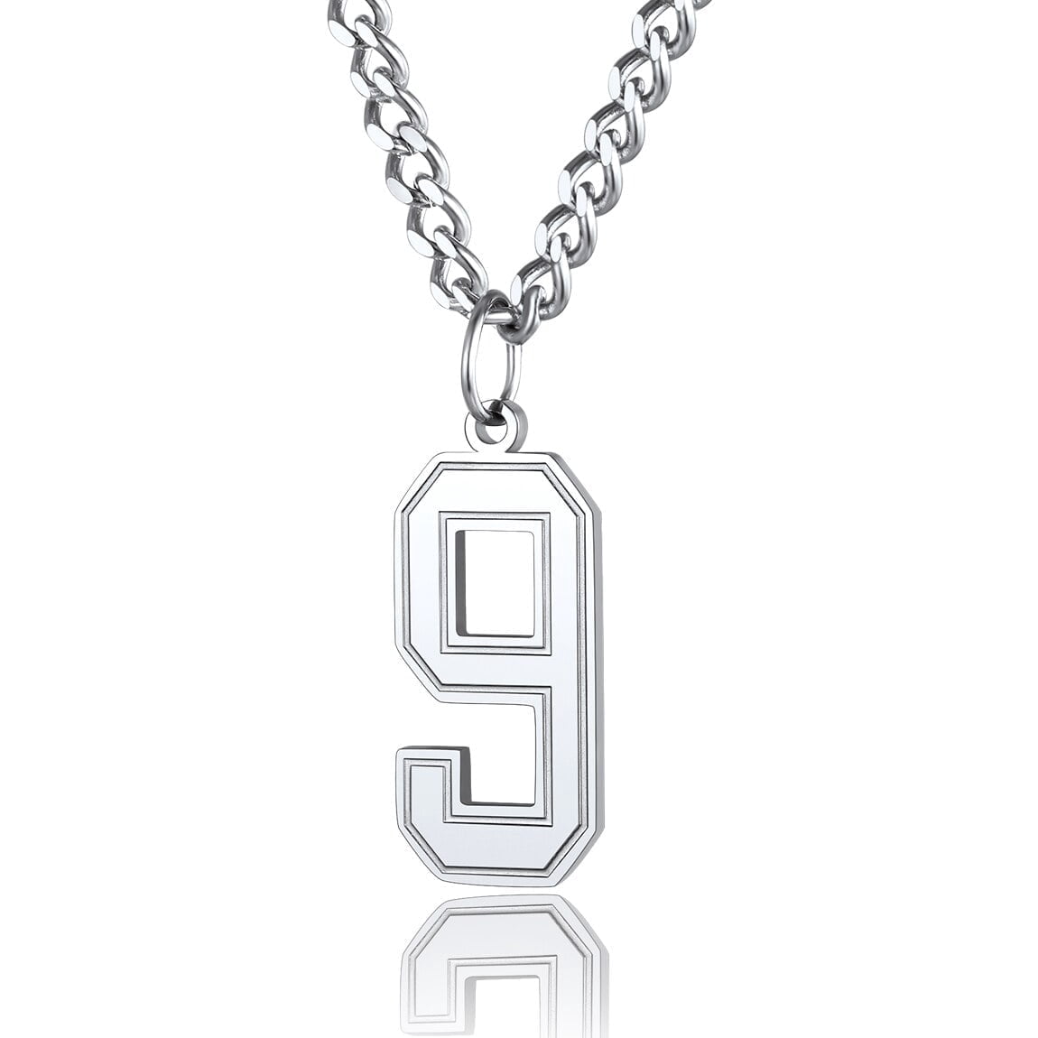 ChainsProMax Chain with Number 9 Curb Chains Mens Stainless Steel ...