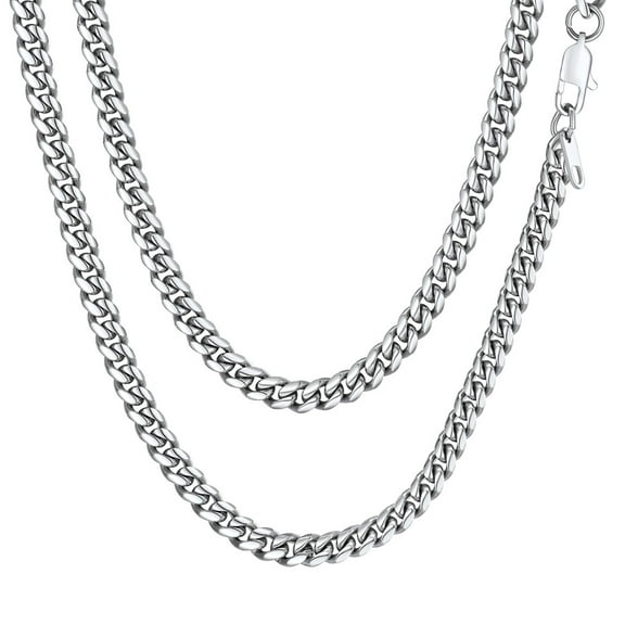 ChainsProMax Chunky Choker Chain Necklace for Women Men 14 inch 6MM Short Steel Neckchain