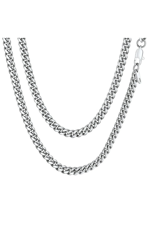 Chunky Choker Chain Necklace for Women Men 14 inch 6MM Short Steel Neckchain