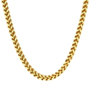 ChainsProMax Men Women Chain Necklace 18K Fake Gold Plated Chains for Pendant 3mm 18inch