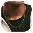 thumbnail image 1 of ChainsProMax 18K Gold Plated Necklaces for Men Women Curb Chain Choker 3mm 20 inch, 1 of 9