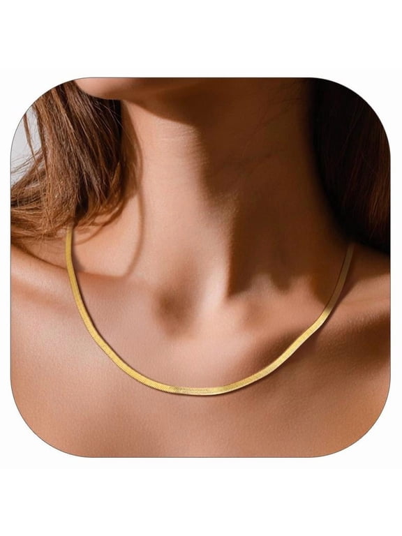 Snake Choker Necklace Women 12inch 3mm Chic Dainty Choker Chain Layered Necklace