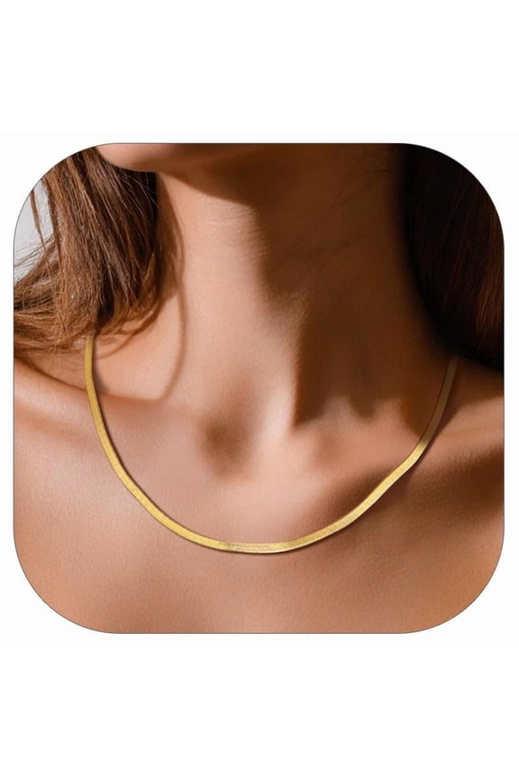 Snake Choker Necklace Women 12inch 3mm Chic Dainty Choker Chain Layered Necklace